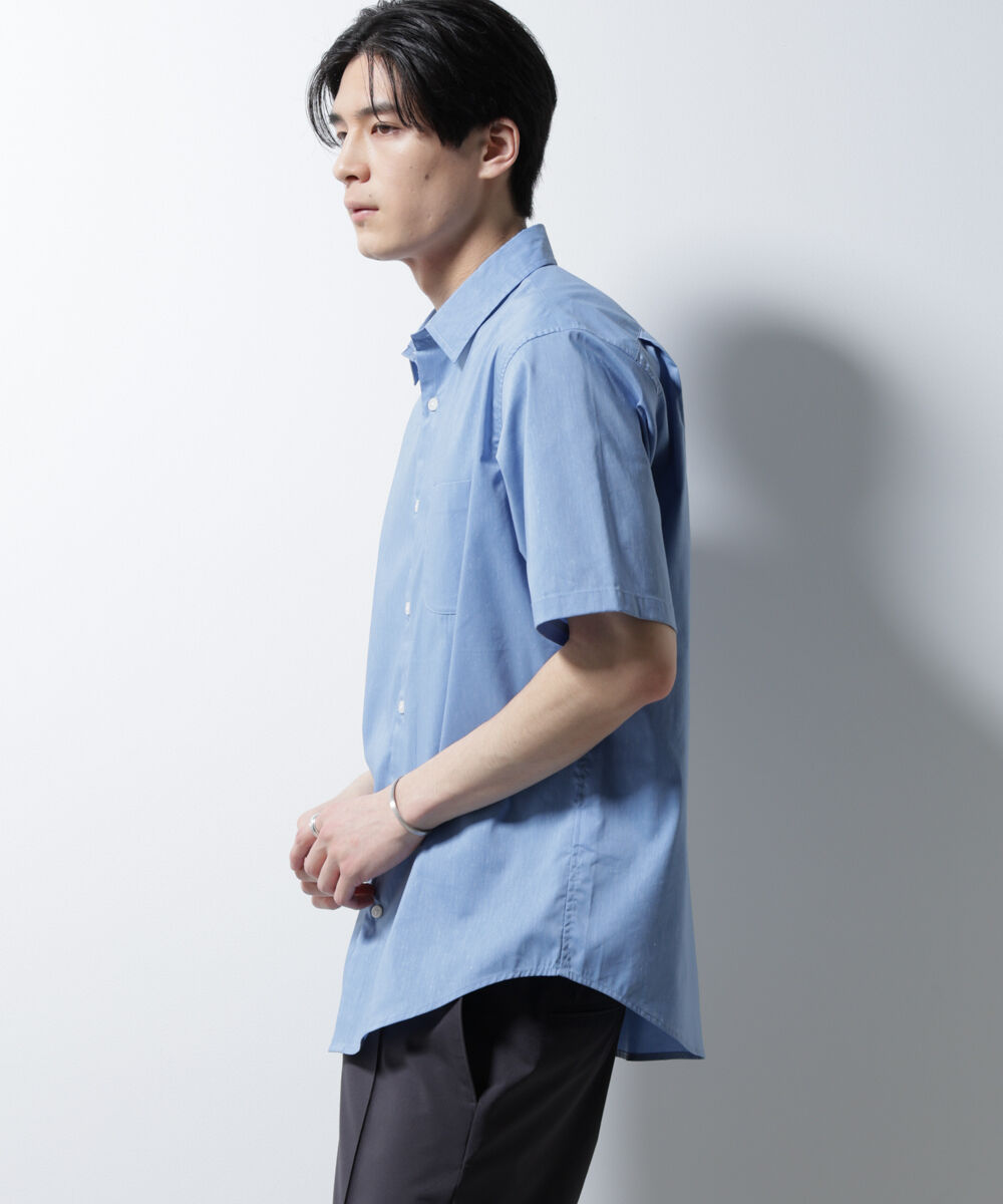 nano･universe「｢ICE FLOW LINEN｣レギュラーカラーシャツ 半袖」|シャツ・ブラウス|
