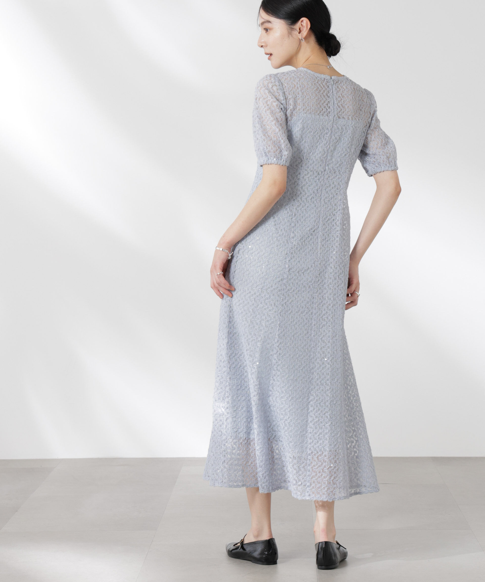 nano･universe「kaene/スパンコールレースドレス」|ワンピース|