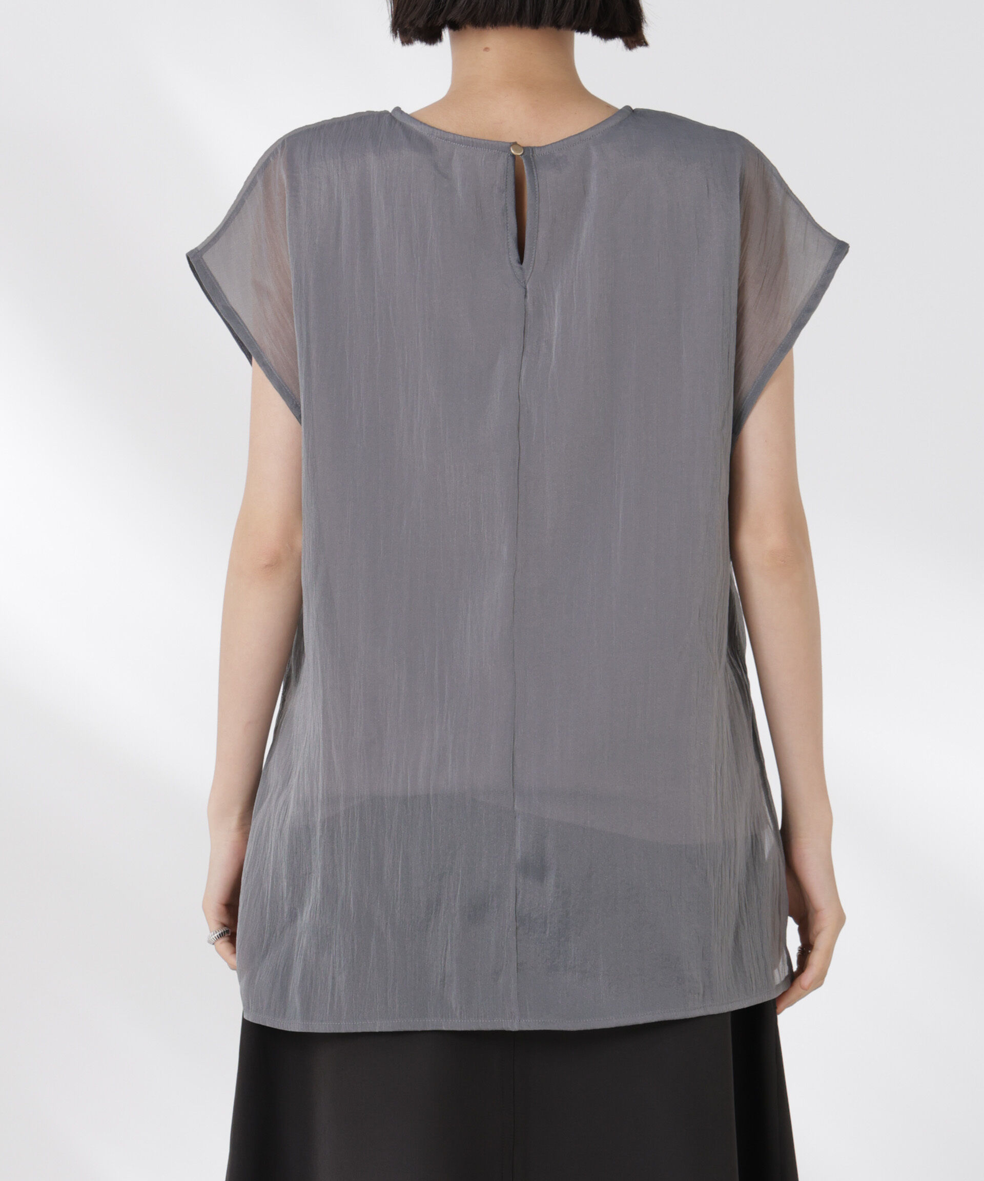 nano･universe「シアーレイヤードノースリーブカットトップス」|Tシャツ・カットソー|