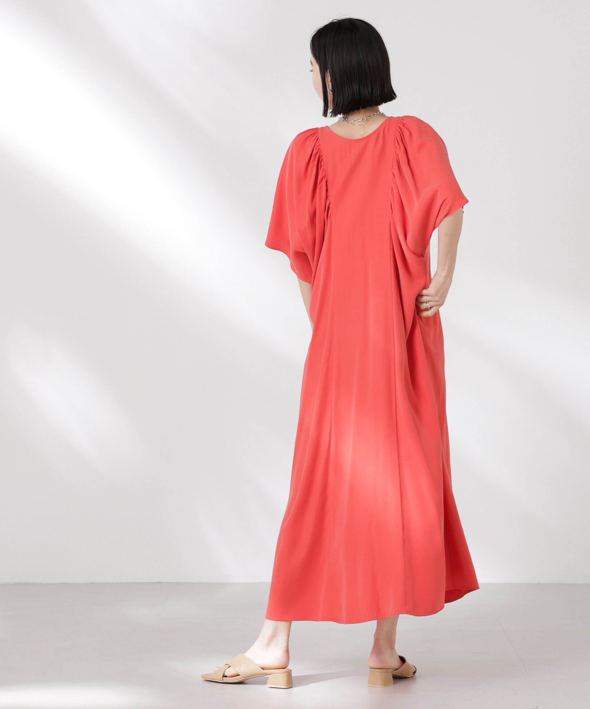 nano･universe「前後2wayボリュームギャザーワンピース」|ワンピース|