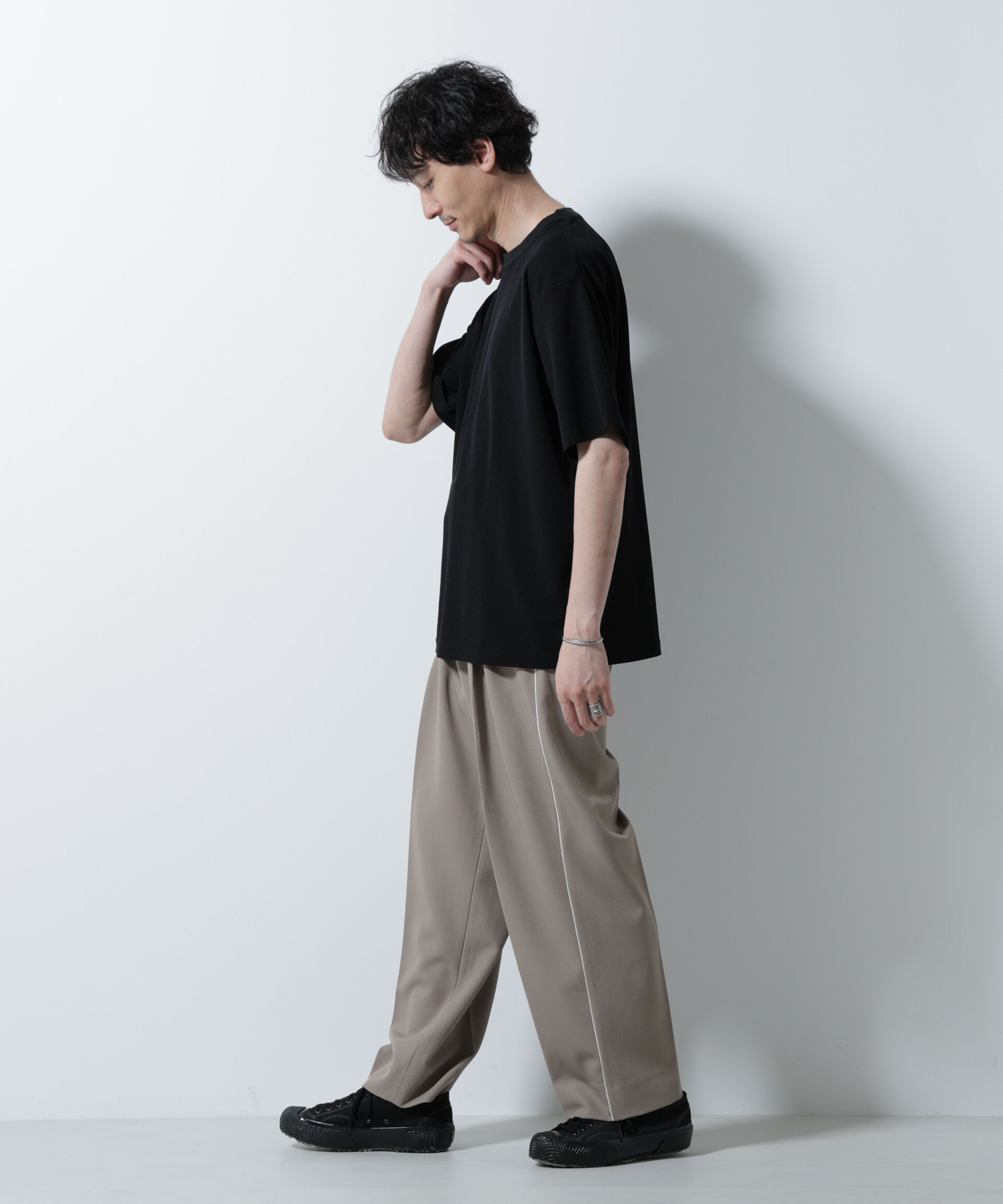 nano･universe「メランジサーフニットＴシャツ半袖」|ニット・セーター|