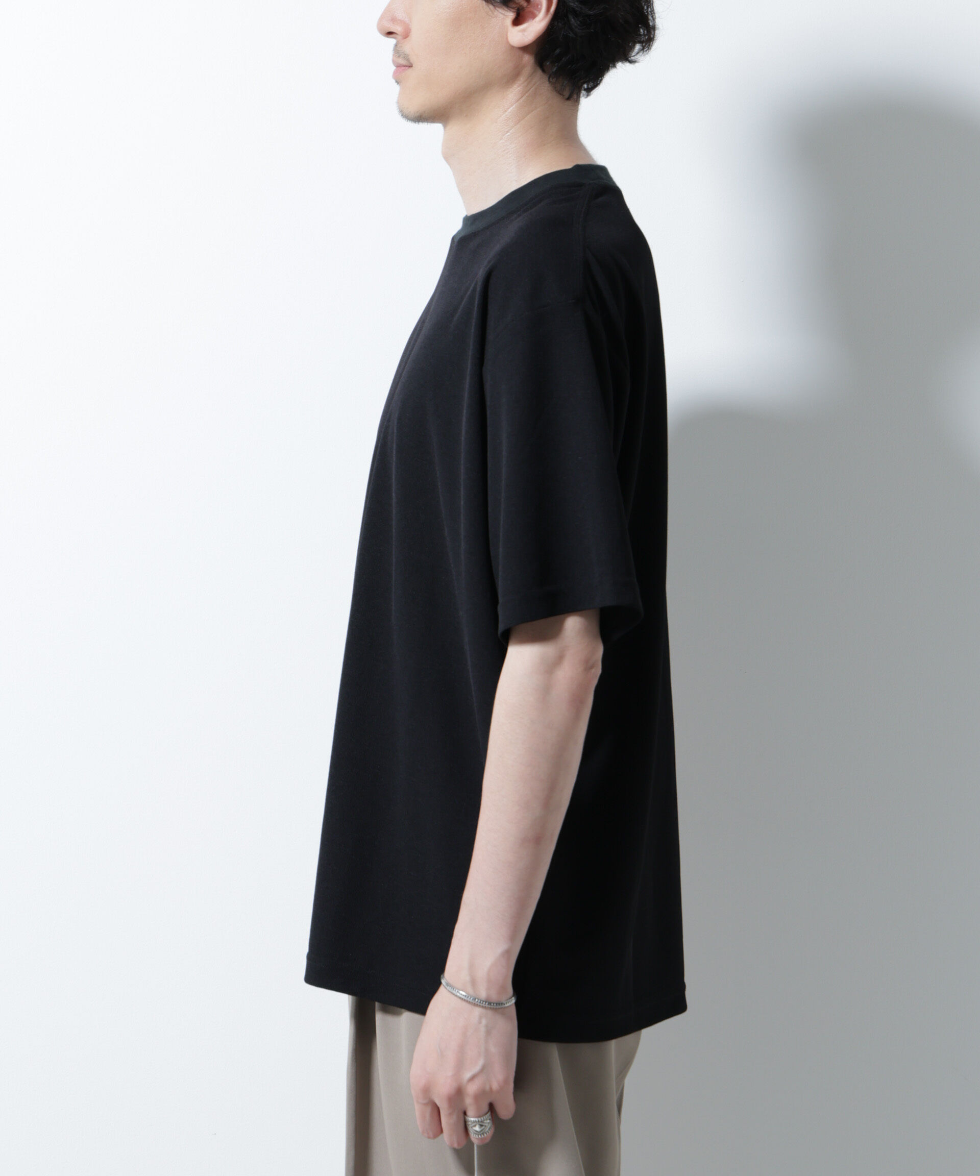 nano･universe「メランジサーフニットＴシャツ半袖」|ニット・セーター|