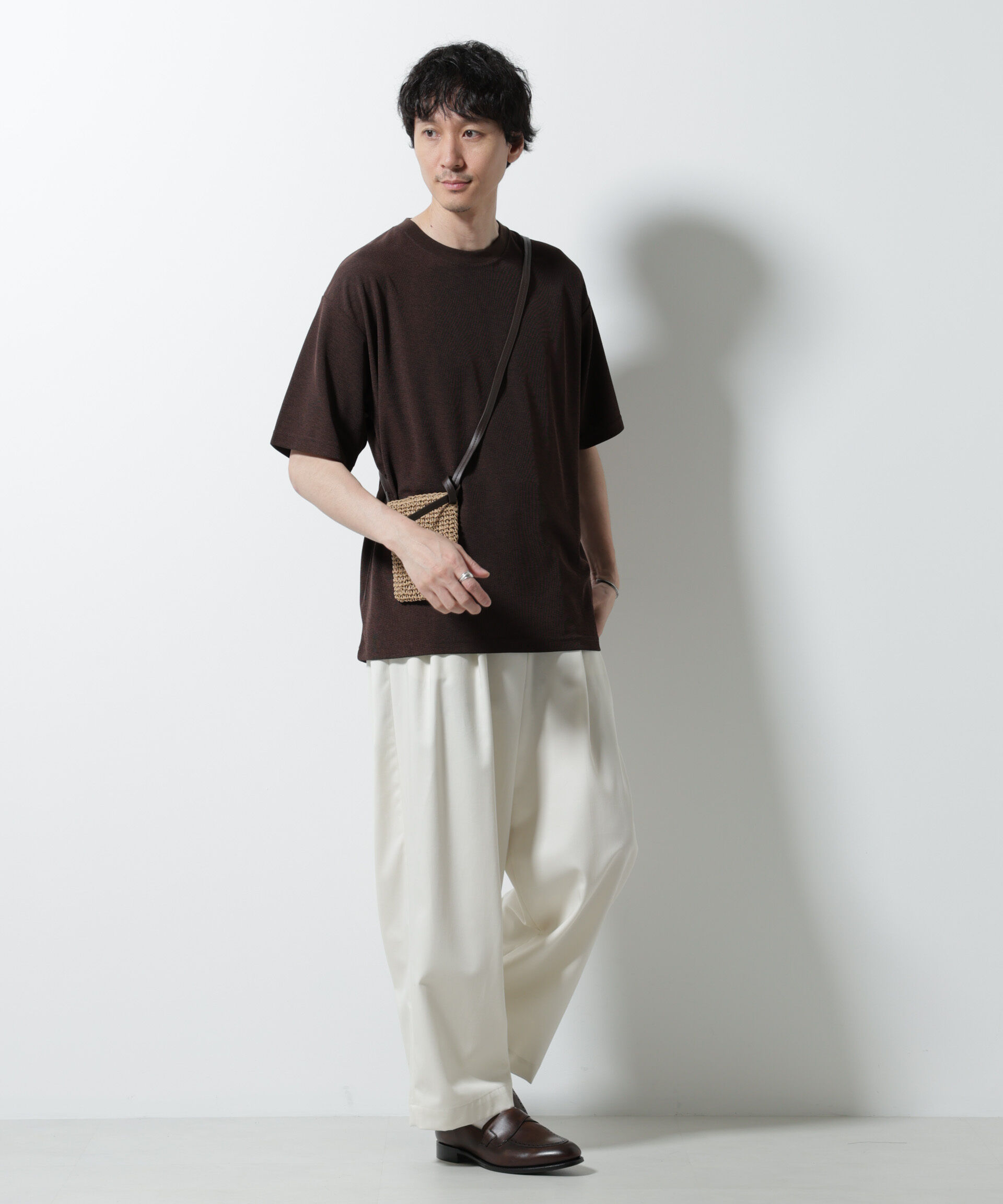 nano･universe「メランジサーフニットＴシャツ半袖」|ニット・セーター|