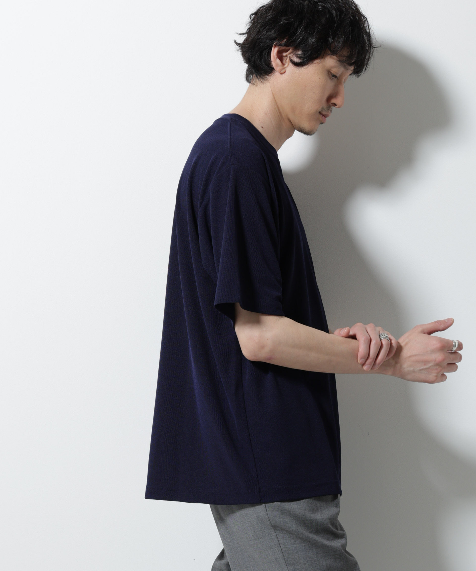 nano･universe「メランジサーフニットＴシャツ半袖」|ニット・セーター|