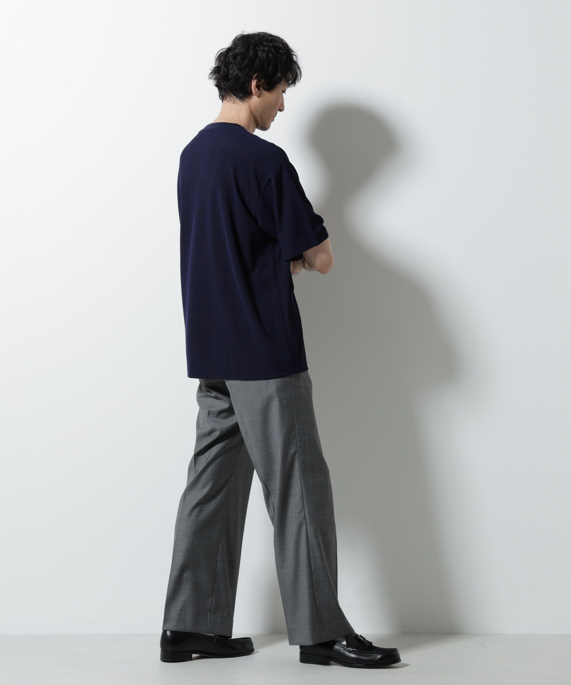 nano･universe「メランジサーフニットＴシャツ半袖」|ニット・セーター|