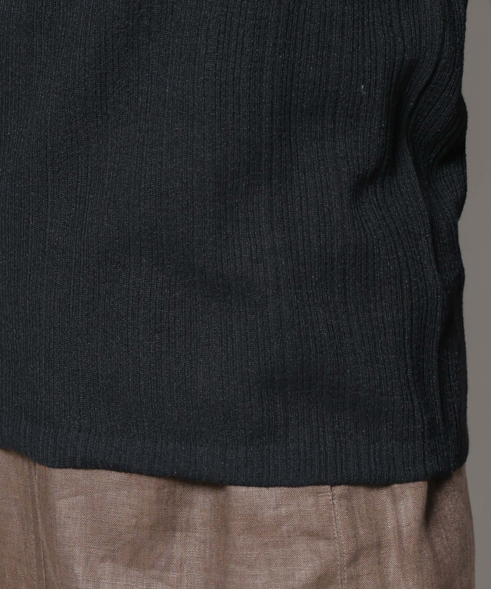 nano･universe「シアーランダムリブクルーネックニット」|ニット・セーター|