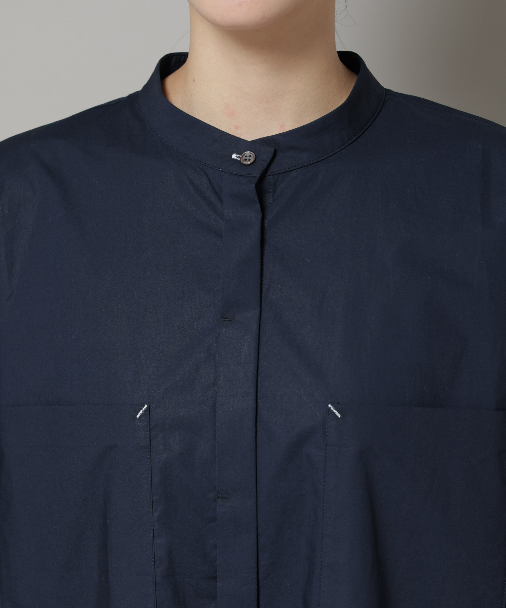 nano･universe「Ｗポケットハーフスリーブシャツワンピース」|ワンピース|