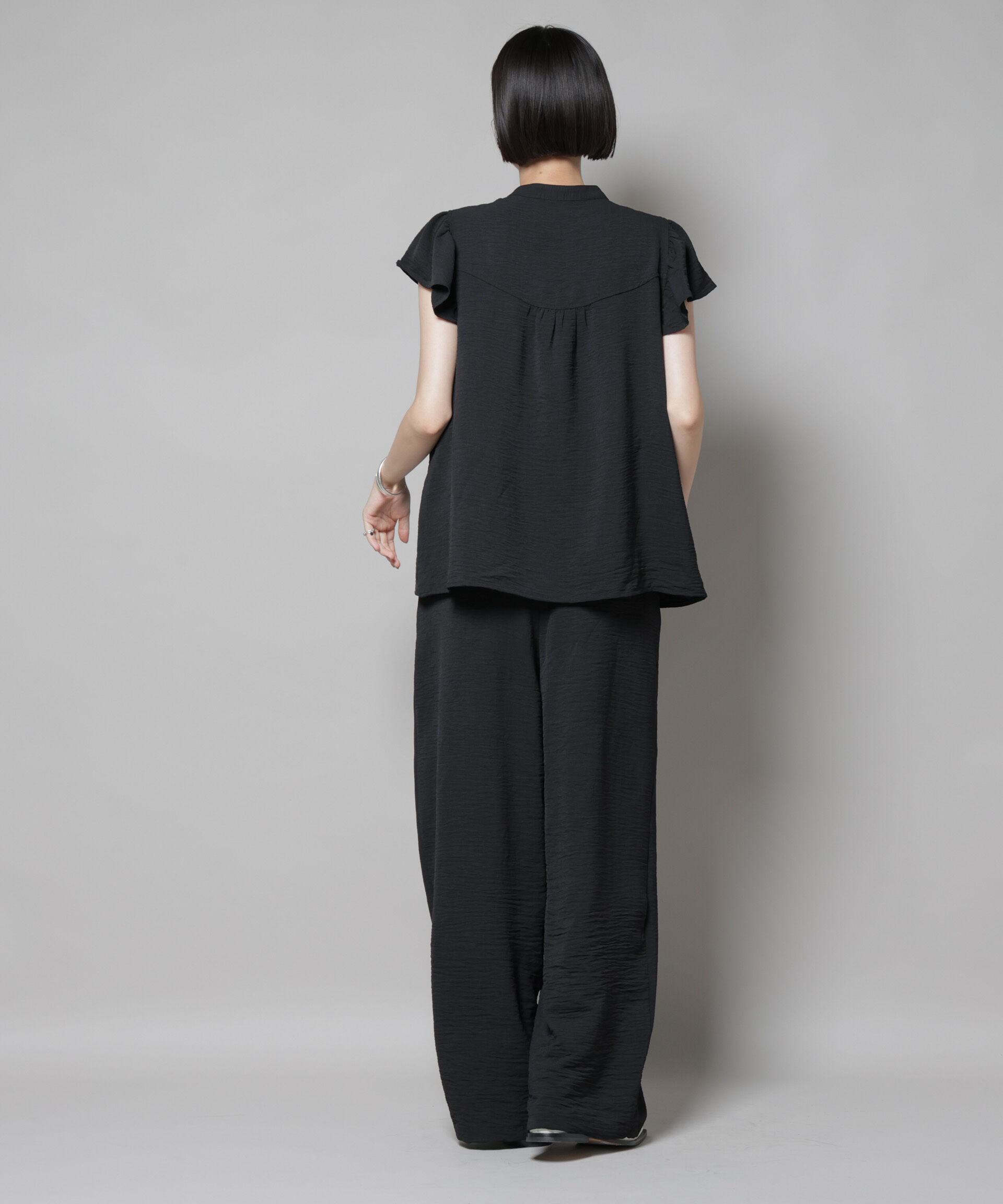 nano･universe「フリルスリーブブラウス(セットアップ可)」|シャツ・ブラウス|