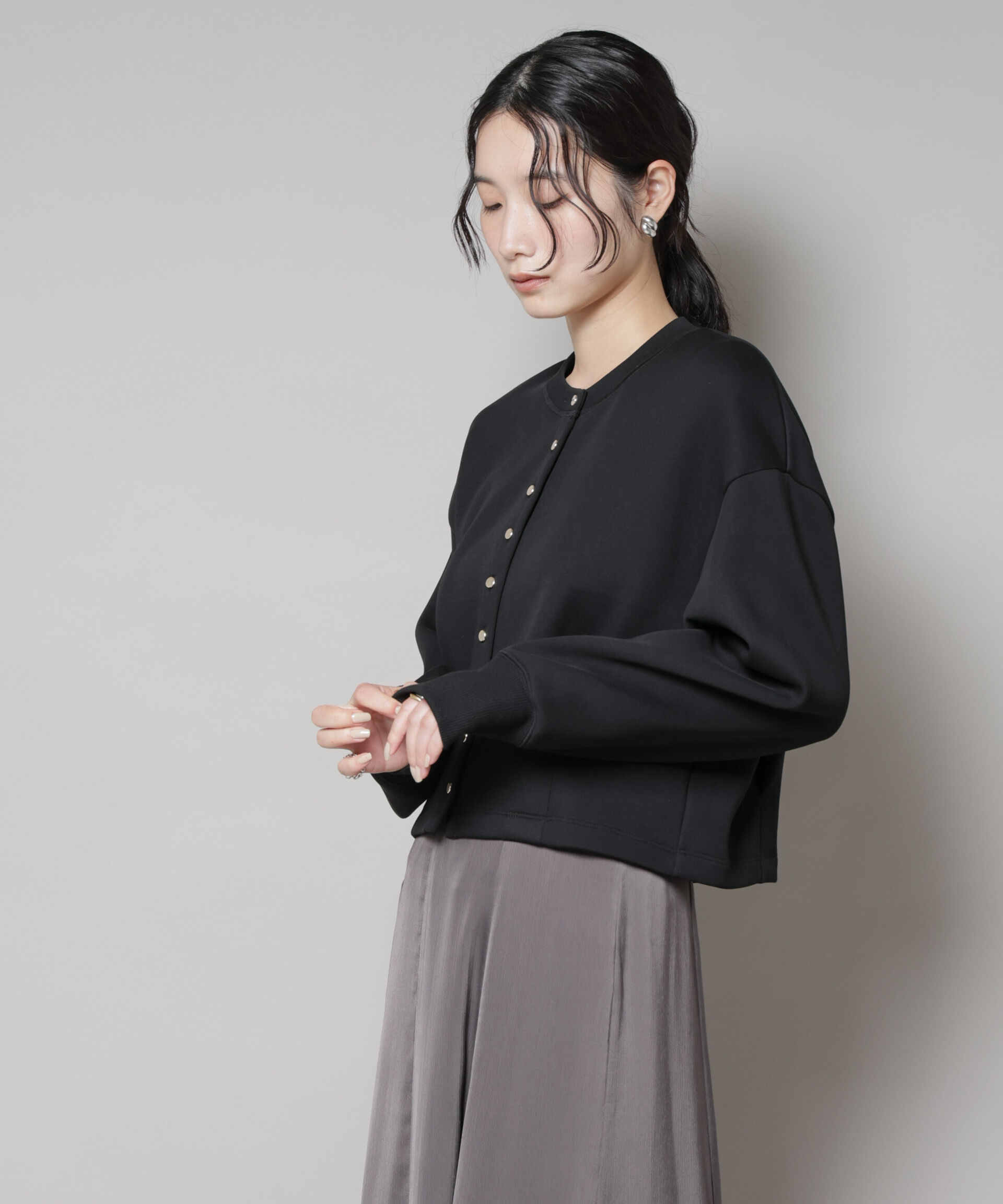 nano･universe「ダンボールタックカーディガン」|Tシャツ・カットソー|