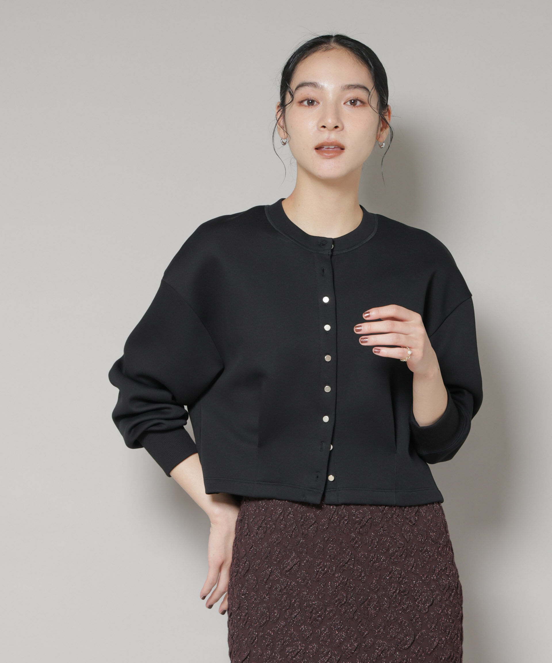 nano･universe「ダンボールタックカーディガン」|Tシャツ・カットソー|