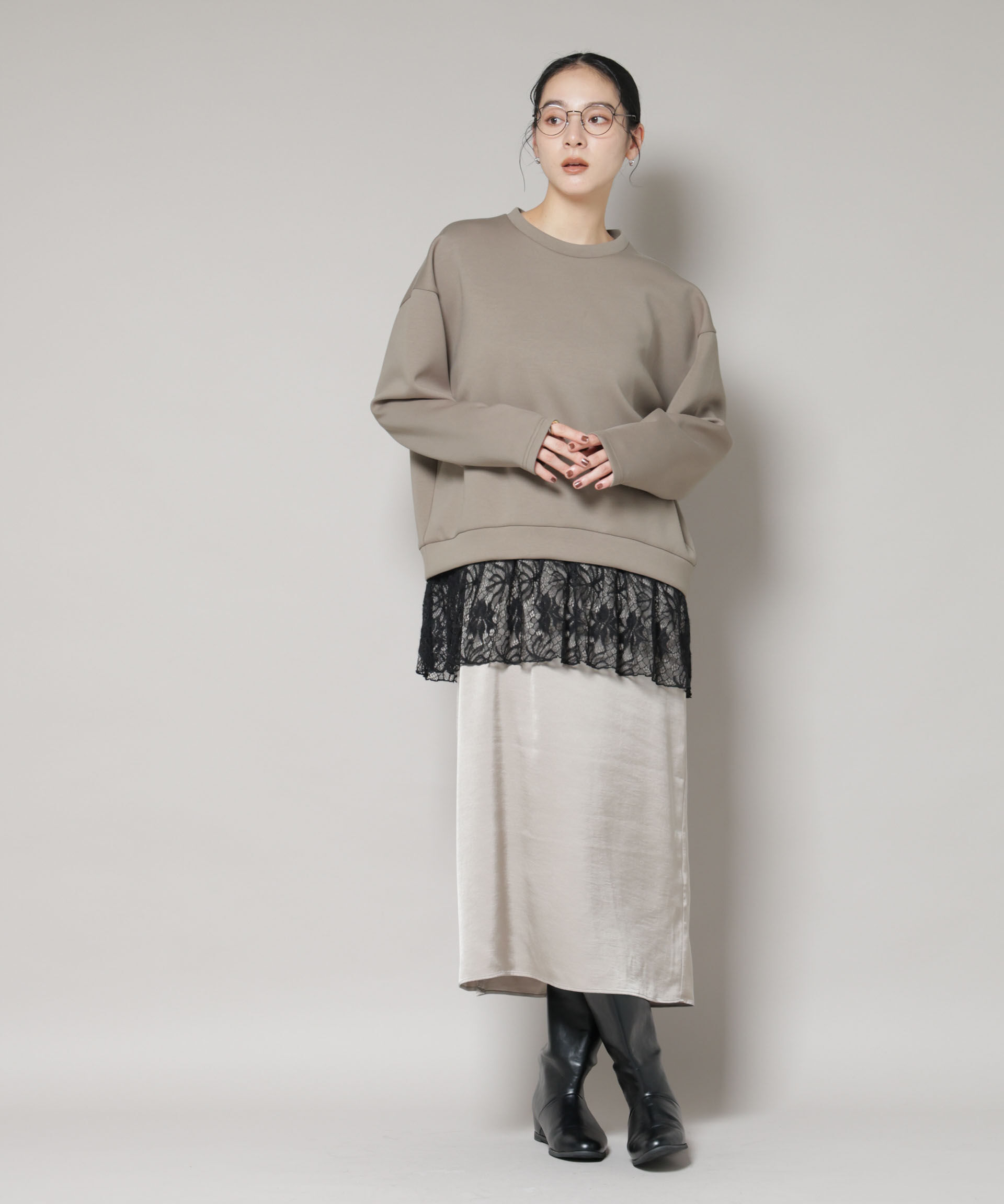 nano･universe「レースレイヤードセットワンピース」|ワンピース|