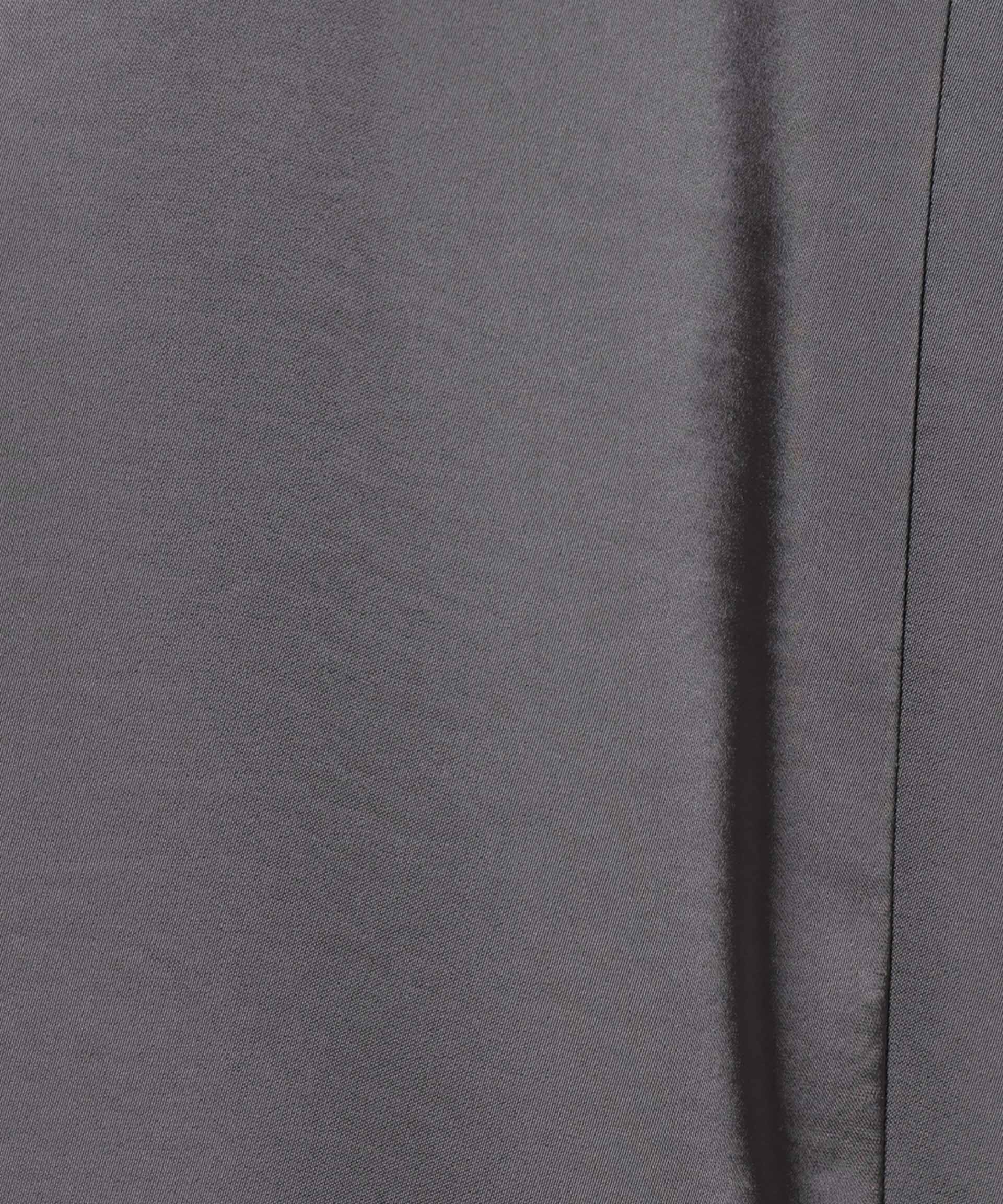 nano･universe「シャーリングギャザースリーブサテンマキシワンピース」|ワンピース|