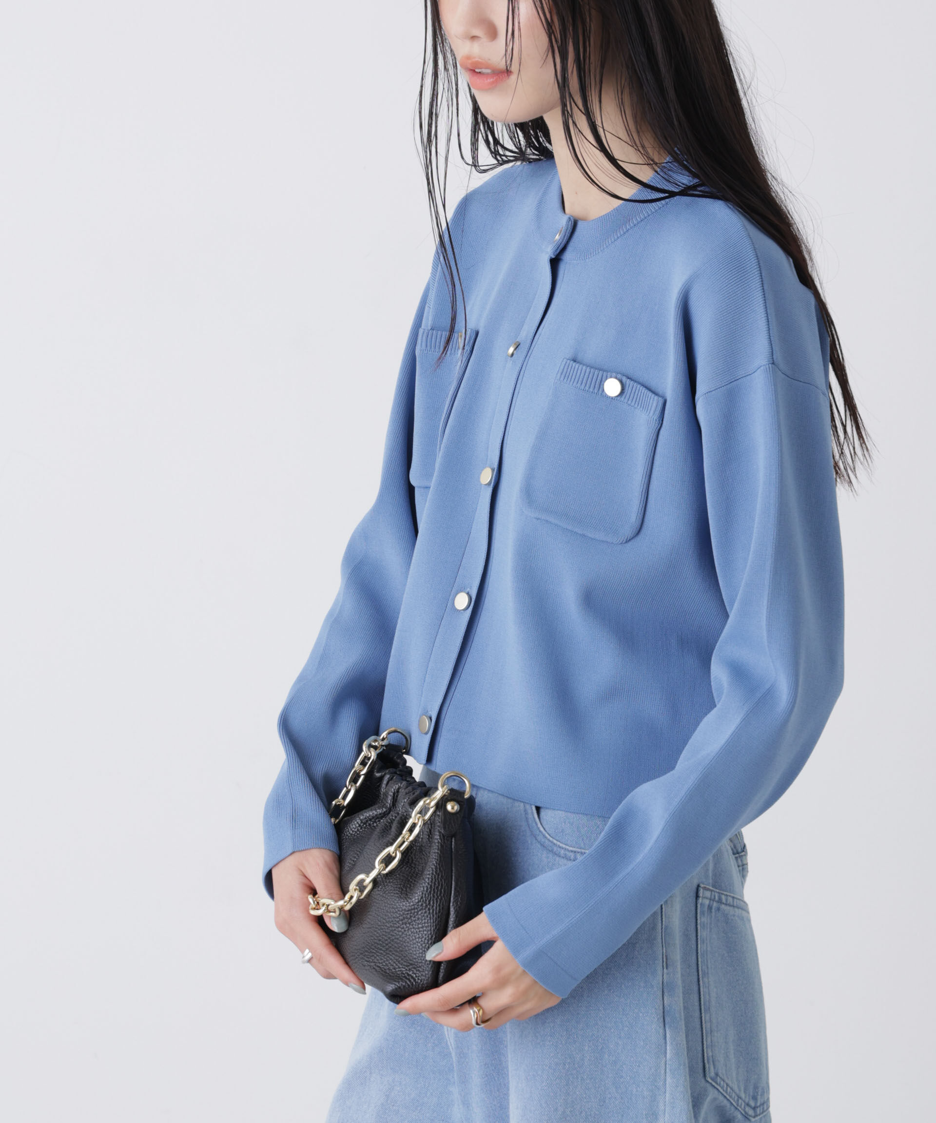 nano･universe「洗濯機洗可UVカット総針ニットカーディガン」|ニット・セーター|