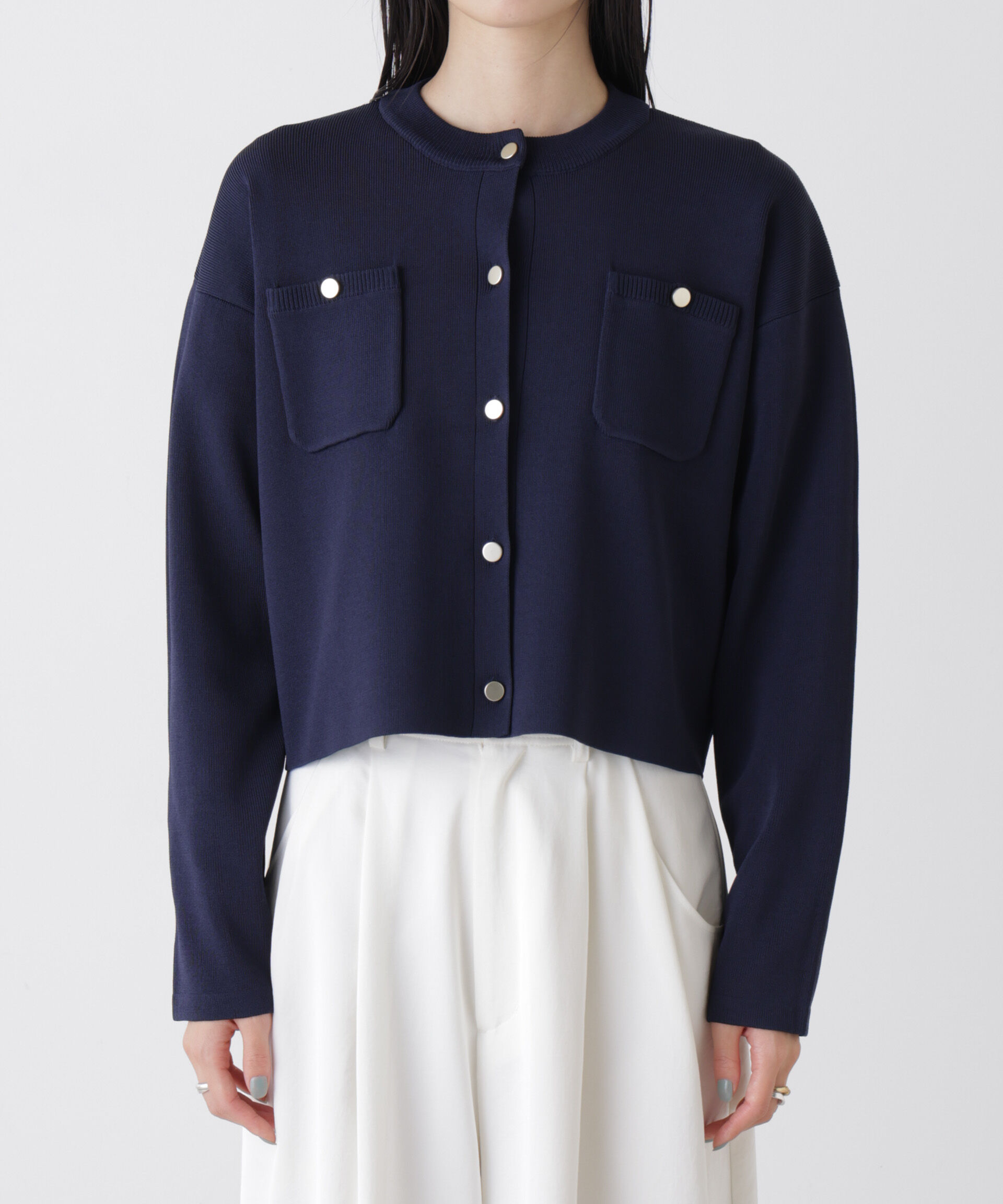 nano･universe「洗濯機洗可UVカット総針ニットカーディガン」|ニット・セーター|