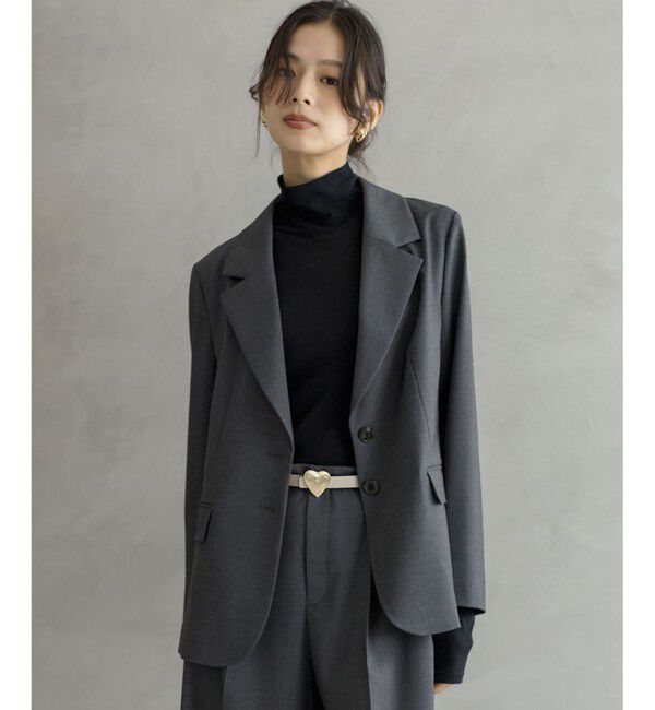 組曲「【加藤ローサさん着用】ハンサムツイル ジャケット」|テーラードジャケット|ﾁｬｺｰﾙｸ