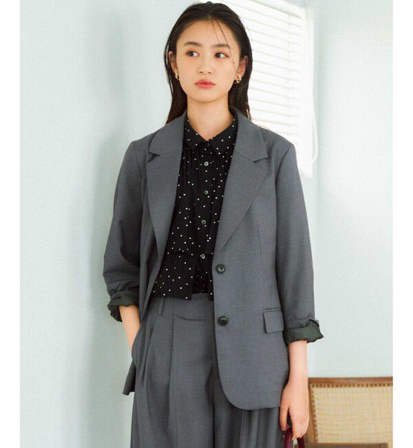 組曲「【加藤ローサさん着用】ハンサムツイル ジャケット」|テーラードジャケット|