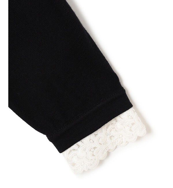 23区「【洗える】エンブロイダリー フラワーレースコンビ ニット」|ニット・セーター|