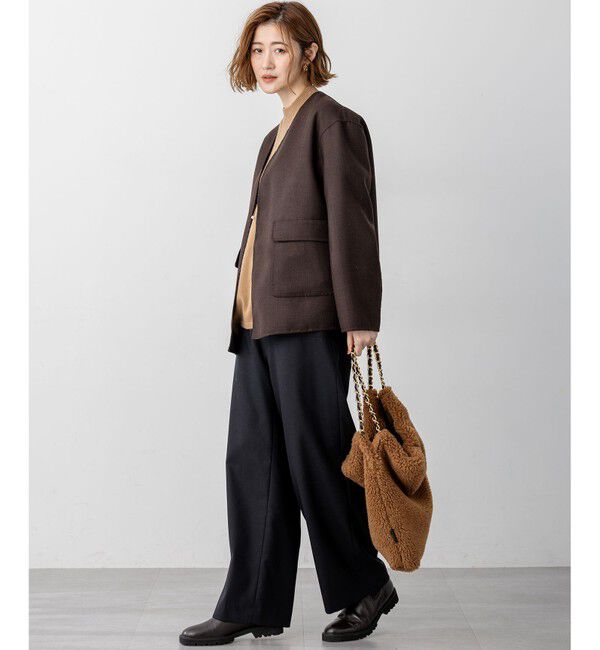 23区「【洗える】ナチュラルストレッチサキソニー ベイカー ドロスト パンツ」|その他|