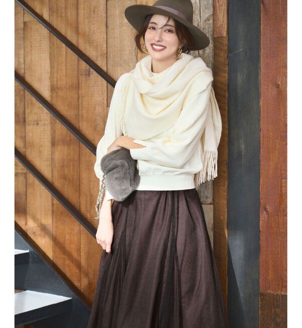 ANY SIS「【CICA加工・選べる9色展開】スリットポイントボトルネック ニット」|ニット・セーター|