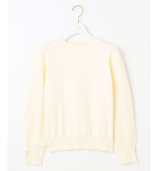 ANY SIS「【CICA加工・選べる9色展開】スリットポイントボトルネック ニット」|ニット・セーター|