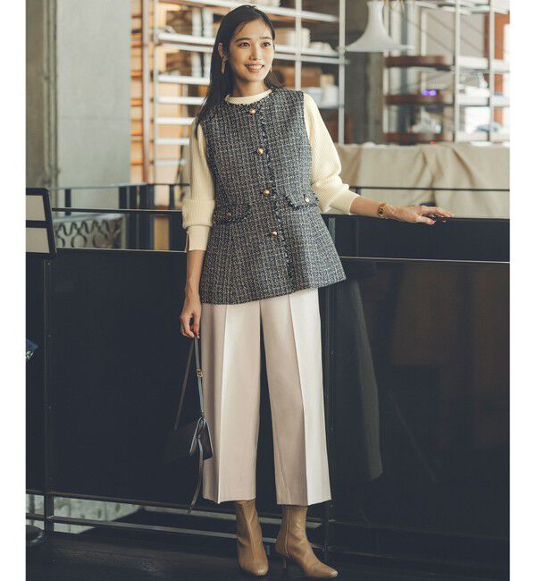 ANY SIS「【CICA加工・選べる9色展開】スリットポイントボトルネック ニット」|ニット・セーター|