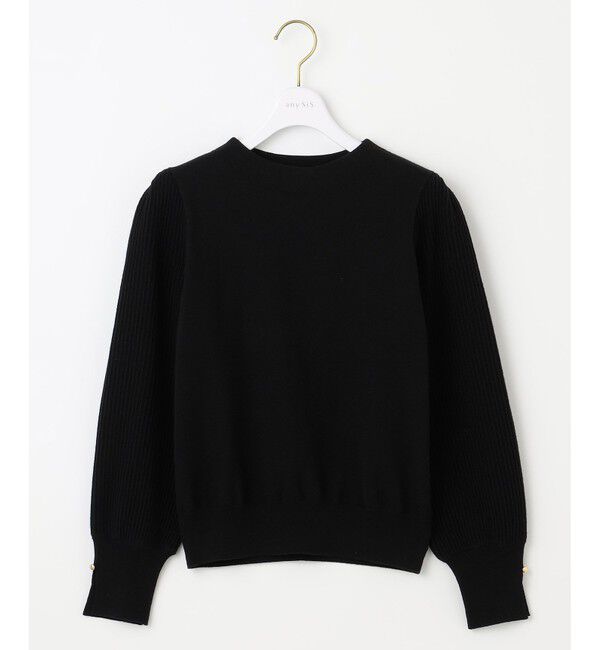 ANY SIS「【CICA加工・選べる9色展開】スリットポイントボトルネック ニット」|ニット・セーター|