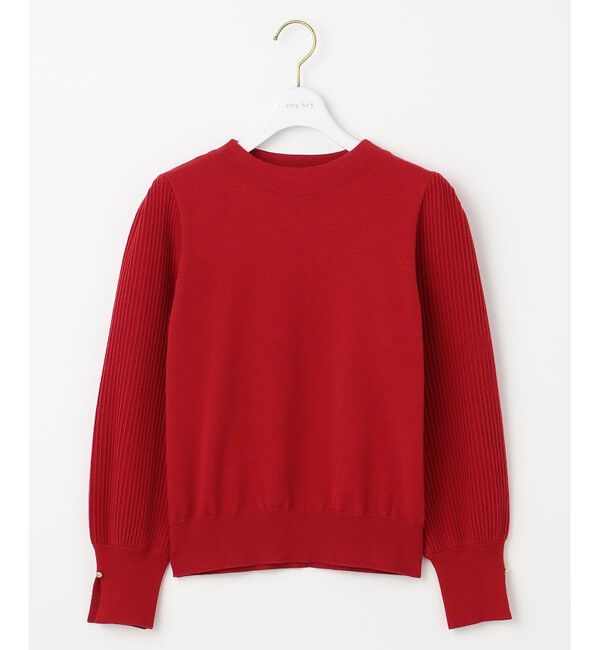 ANY SIS「【CICA加工・選べる9色展開】スリットポイントボトルネック ニット」|ニット・セーター|