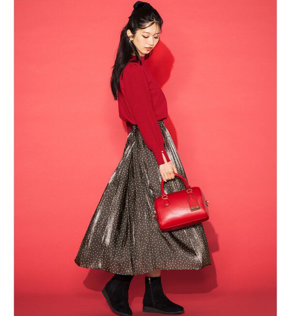 ANY SIS「【CICA加工・選べる9色展開】スリットポイントボトルネック ニット」|ニット・セーター|