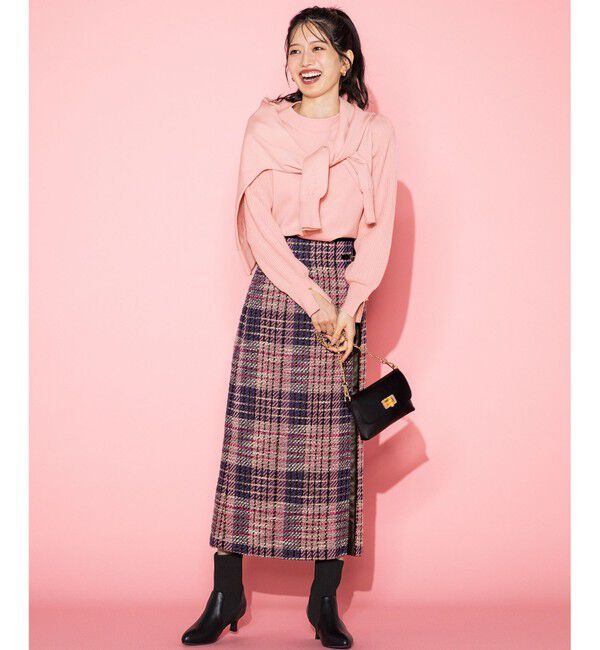 ANY SIS「【CICA加工・選べる9色展開】スリットポイントボトルネック ニット」|ニット・セーター|