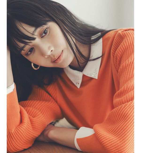 ANY SIS「【CICA加工・選べる9色展開】スリットポイントボトルネック ニット」|ニット・セーター|