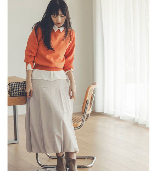 ANY SIS「【CICA加工・選べる9色展開】スリットポイントボトルネック ニット」|ニット・セーター|