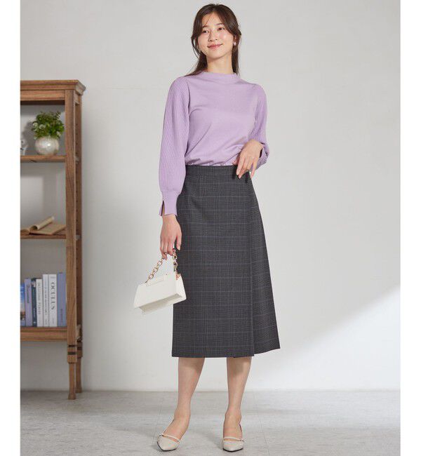 ANY SIS「【CICA加工・選べる9色展開】スリットポイントボトルネック ニット」|ニット・セーター|