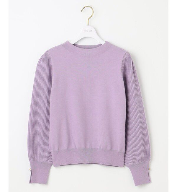 ANY SIS「【CICA加工・選べる9色展開】スリットポイントボトルネック ニット」|ニット・セーター|