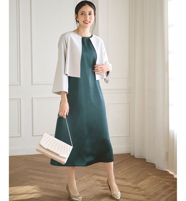 ANY SIS「【洗える】シフォンスリーブサック ドレス」|ドレス|