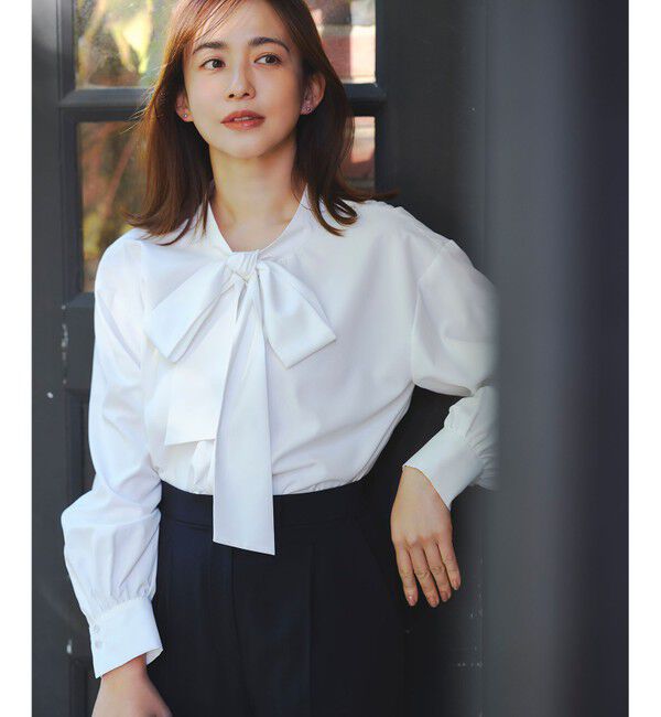 ANY SIS「【2WAY】リボンギャザー ブラウス」|シャツ・ブラウス|ホワイト系