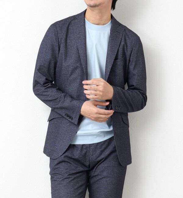 NOLLEY'S goodman「《ビジカジ/セットアップ対応》ドットサッカーストレッチジャケット 25SS」|テーラードジャケット|