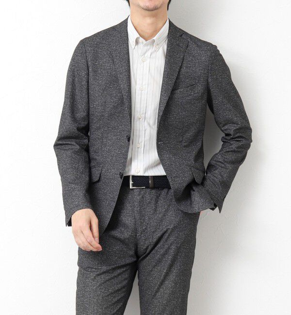 NOLLEY'S goodman「《ビジカジ/セットアップ対応》ドットサッカーストレッチジャケット 25SS」|テーラードジャケット|