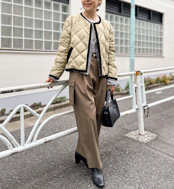 NOLLEY'S TAION×LIMONTA ベロアパイピングショートダウン TAION×LIMONTA】別注ベロアパイピングショートダウン | ノーリーズ