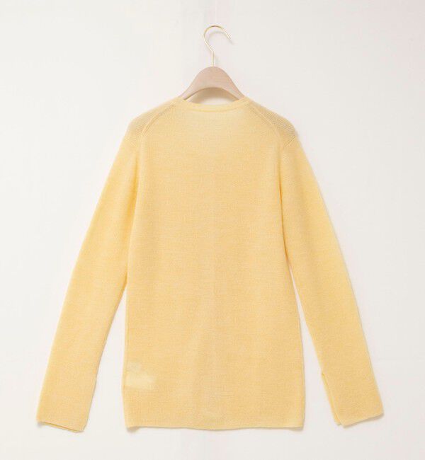 NOLLEY'S sophi「《手洗い可能》モヘヤ混片畦ミディ丈Cネックカーディガン」|カーディガン|