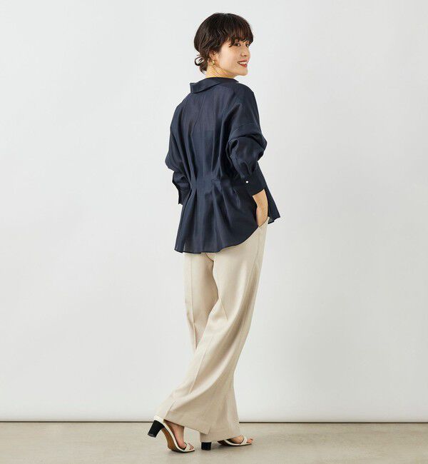 NOLLEY'S「ウォッシャブルパール釦スキッパータックブラウス」|シャツ・ブラウス|