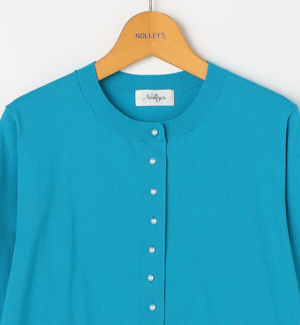 NOLLEY'S「《手洗い可能》コットンテックスクルーネックカーディガン」|カーディガン|