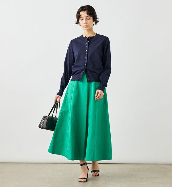 NOLLEY'S「《手洗い可能》コットンテックスクルーネックカーディガン」|カーディガン|