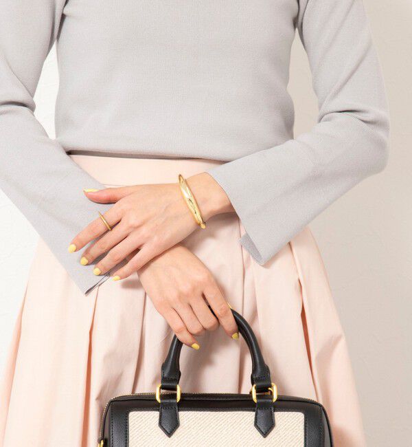 NOLLEY'S sophi「《手洗い可能》袖口レース取り外し可総針スクエアネックプルオーバー」|ニット・セーター|