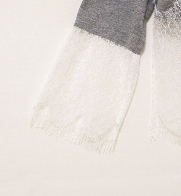 NOLLEY'S sophi「ウォッシャブルレース切替ロンT」|Tシャツ・カットソー|