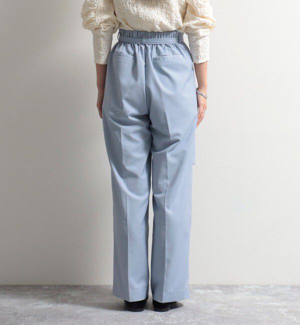fredy emue「ベルト付きタックパンツ」|スラックス|