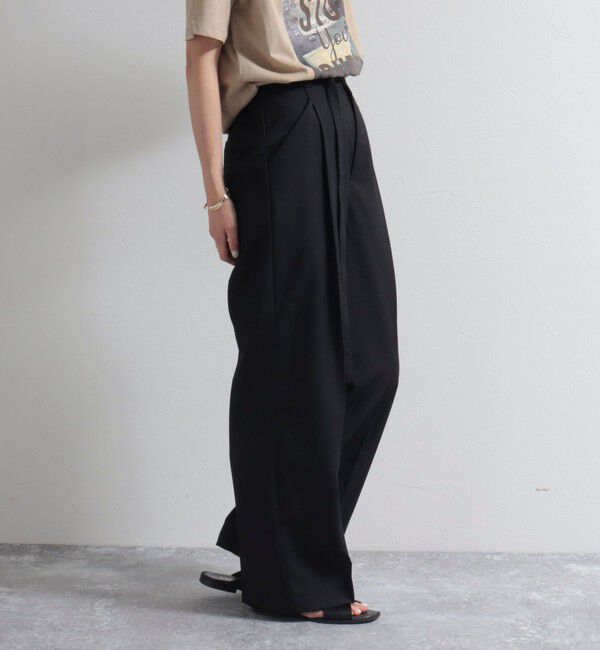 fredy emue「ベルト付きタックパンツ」|スラックス|