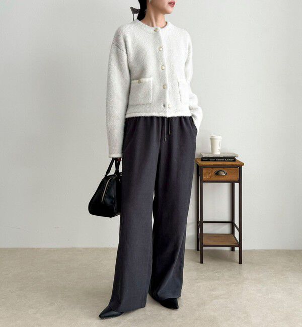 fredy emue「シルキーウォームセミワイドイージーパンツ」|チノ|