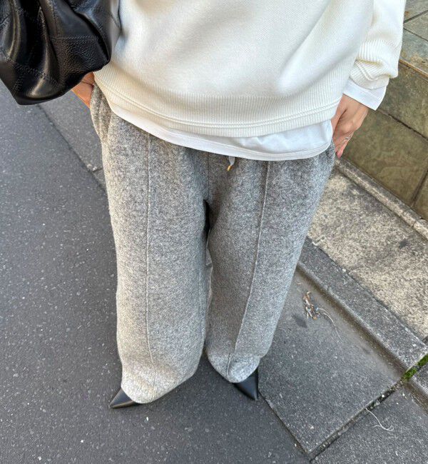 fredy emue「ブークレーウールイージーパンツ」|チノ|