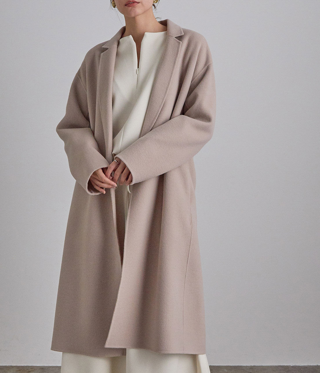 SALON adam et rope'「ウールカシミヤ無双仕立てロングチェスターコート」|チェスターコート|ベージュ(27)