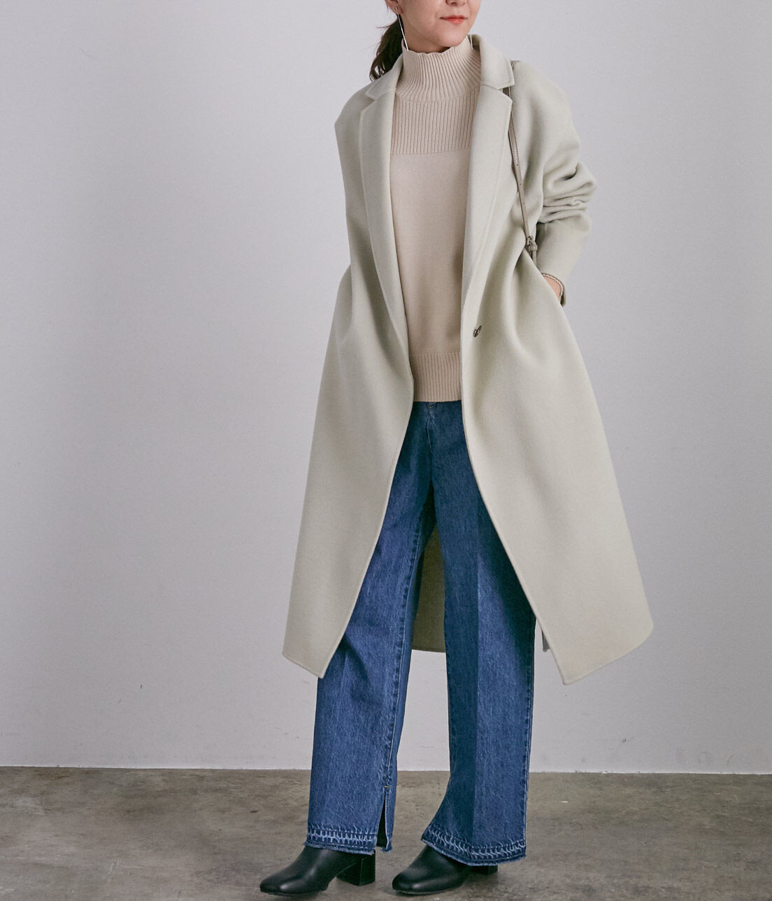 SALON adam et rope'「ウールカシミヤ無双仕立てロングチェスターコート」|チェスターコート|